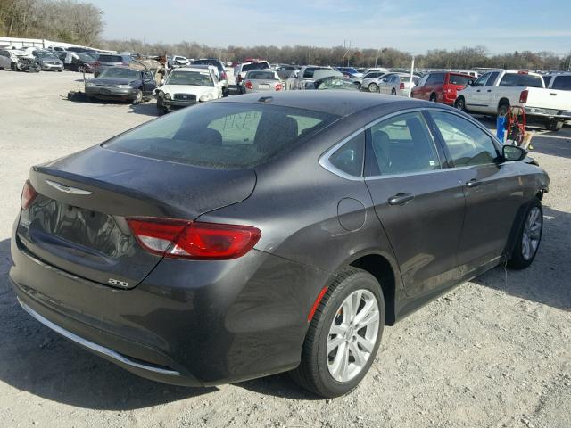 1C3CCCAB0GN154151 - 2016 CHRYSLER 200 LIMITE GRAY photo 4