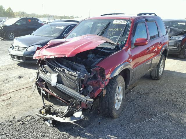 4F2YZ04176KM16944 - 2006 MAZDA TRIBUTE S RED photo 2