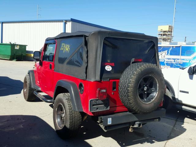 1J4FA44S06P758960 - 2006 JEEP WRANGLER / RED photo 3