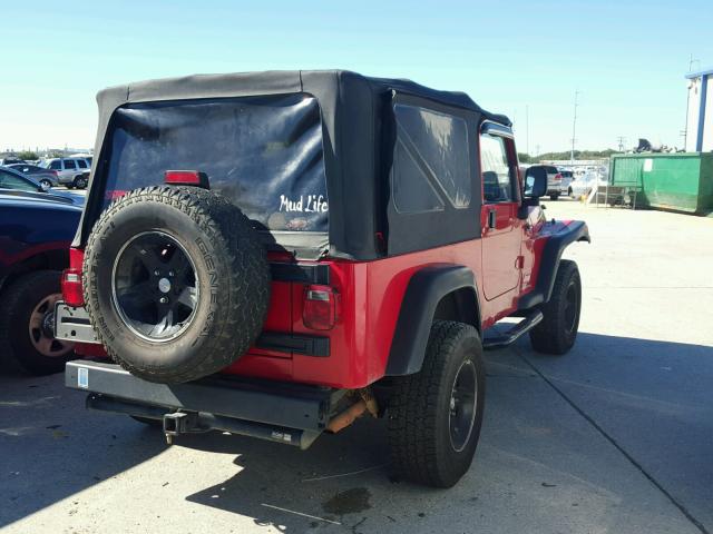 1J4FA44S06P758960 - 2006 JEEP WRANGLER / RED photo 4