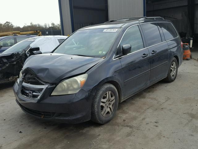 5FNRL38676B033905 - 2006 HONDA ODYSSEY EX BLACK photo 2