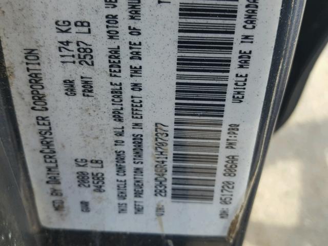 2B3HD46R41H707377 - 2001 DODGE INTREPID S 蓝色 照片 10