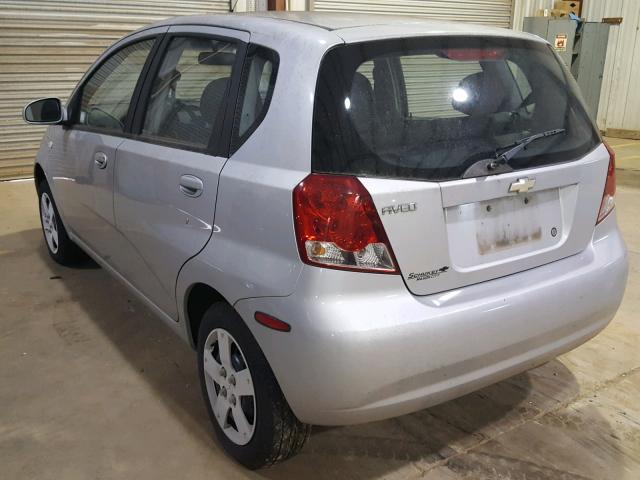 KL1TD66646B673118 - 2006 CHEVROLET AVEO BASE Күміс фото 3