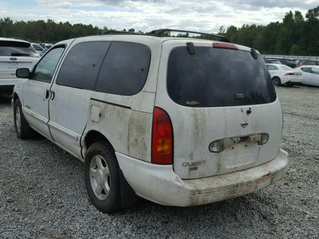 4N2XN11TXXD845288 - 1999 NISSAN QUEST SE WHITE photo 3