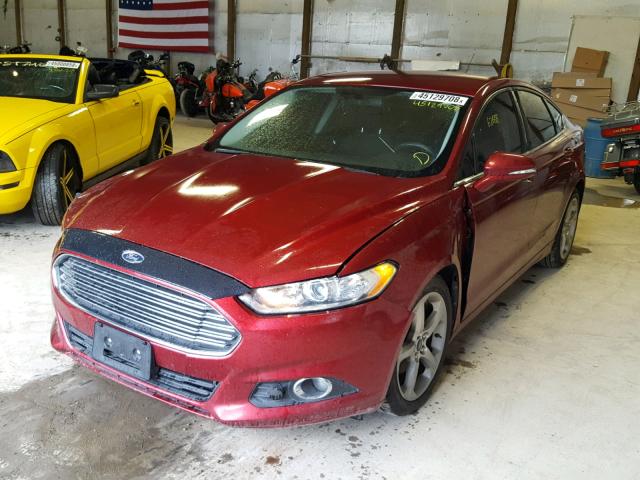 3FA6P0H97DR109432 - 2013 FORD FUSION SE أحمر صورة 2