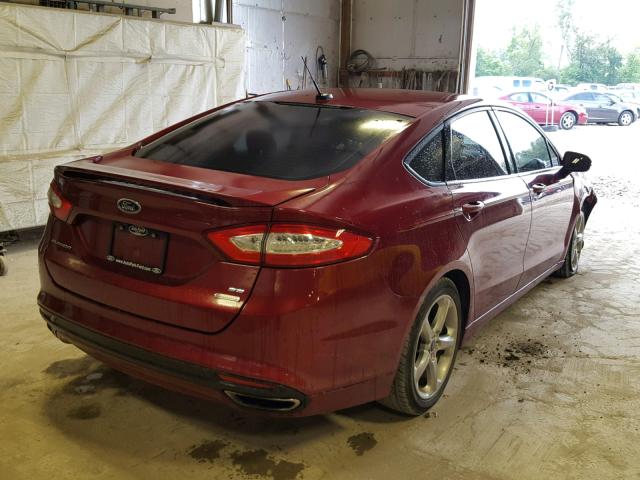 3FA6P0H97DR109432 - 2013 FORD FUSION SE أحمر صورة 4