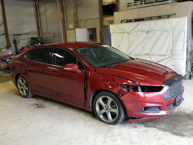 3FA6P0H97DR109432 - 2013 FORD FUSION SE أحمر صورة 9