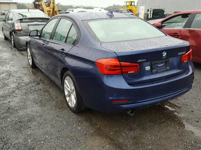 WBA8E5G55GNT93491 - 2016 BMW 320 XI BLUE photo 3