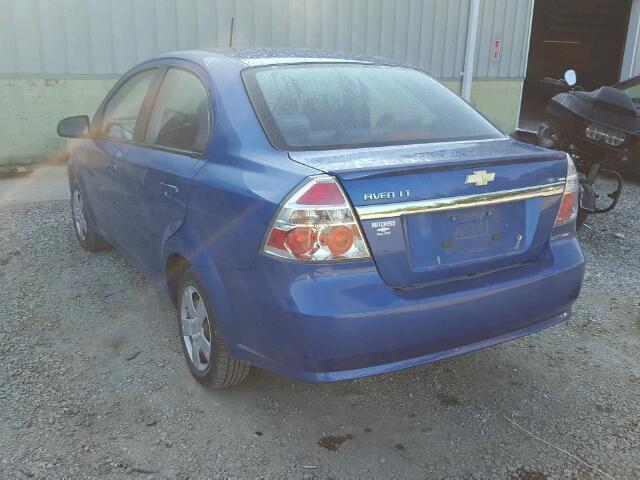 KL1TD5DE0AB090512 - 2010 CHEVROLET AVEO LS BLUE photo 3