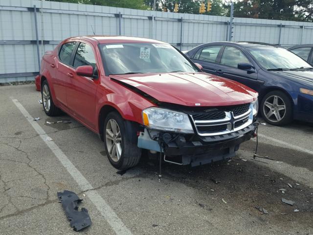 1B3BD1FG5BN526218 - 2011 DODGE AVENGER MA RED photo 1