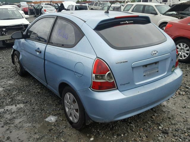 KMHCM36C08U058369 - 2008 HYUNDAI ACCENT BLUE photo 3