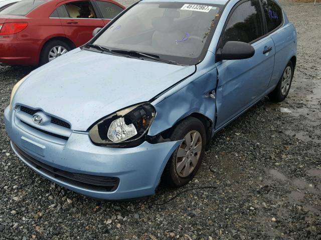 KMHCM36C08U058369 - 2008 HYUNDAI ACCENT BLUE photo 9