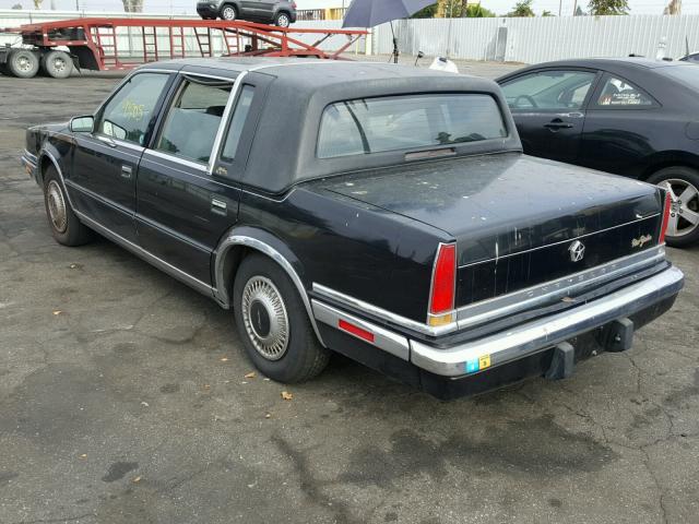 1C3XY66R8LD709390 - 1990 CHRYSLER NEW YORKER BLACK photo 3