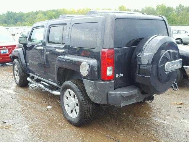 5GTEN13E788146888 - 2008 HUMMER H3 BLACK photo 3