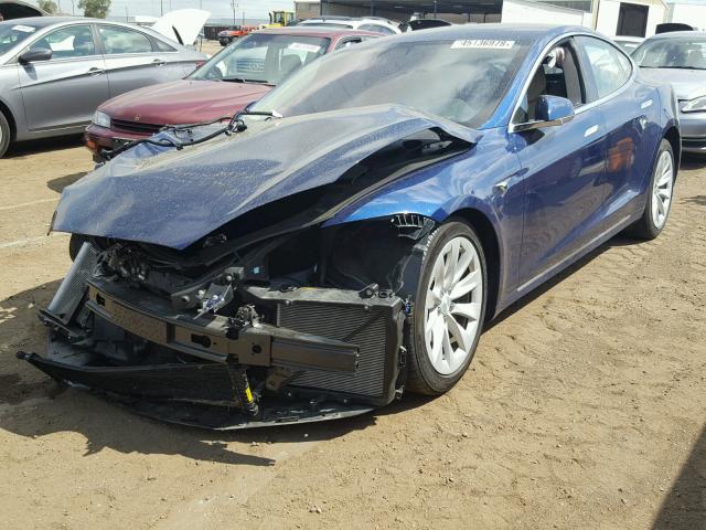 5YJSA1E27HF195324 - 2017 TESLA MODEL S BLUE photo 2