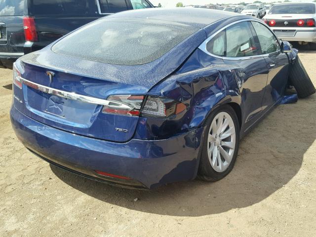 5YJSA1E27HF195324 - 2017 TESLA MODEL S BLUE photo 4