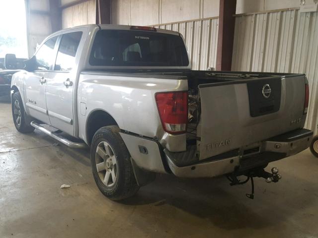 1N6BA07B76N533436 - 2006 NISSAN TITAN XE SILVER photo 3