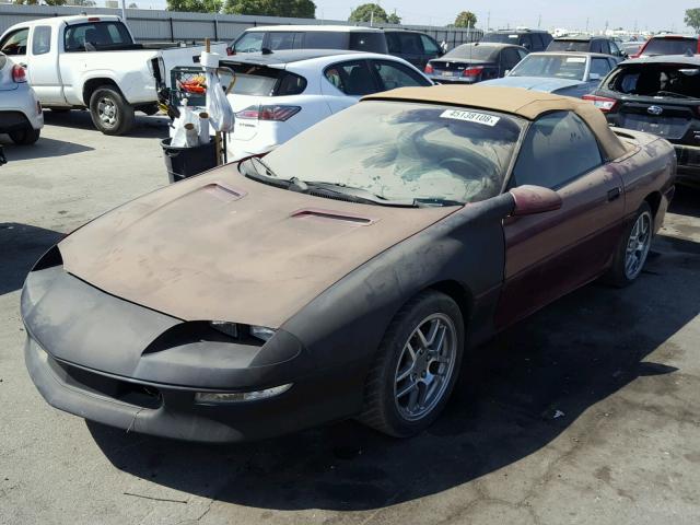 2G1FP32P1S2167446 - 1995 CHEVROLET CAMARO Z28 MAROON photo 2