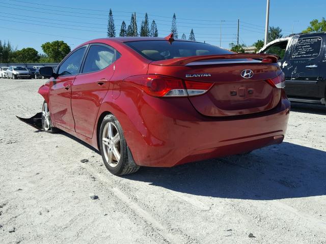 KMHDH4AE4CU282759 - 2012 HYUNDAI ELANTRA GL BURGUNDY photo 3