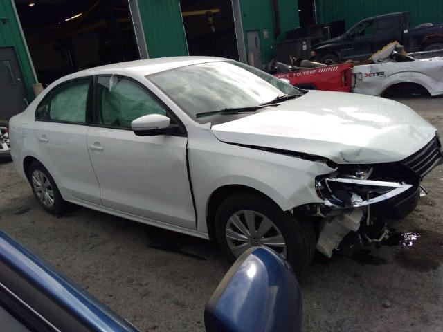 3VW1K7AJ9EM256993 - 2014 VOLKSWAGEN JETTA BASE WHITE photo 1