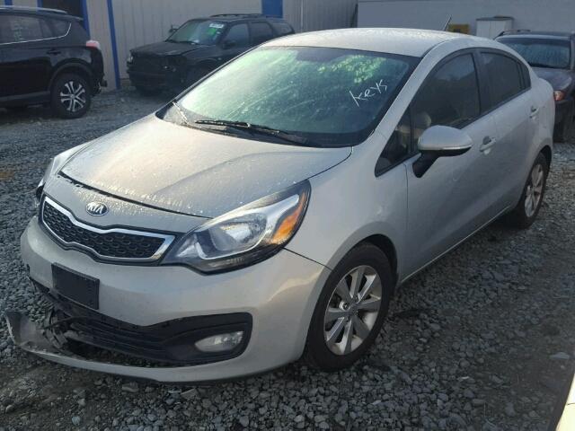 KNADN4A36D6141612 - 2013 KIA RIO EX SILVER photo 2