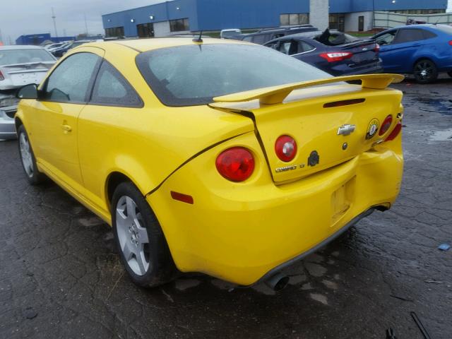 1G1AT18H097153437 - 2009 CHEVROLET COBALT LT YELLOW photo 3