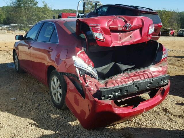 4T4BF3EK0BR214700 - 2011 TOYOTA CAMRY BASE RED photo 3