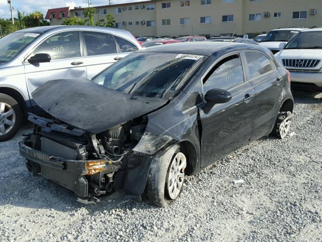 KNADN5A38D6304556 - 2013 KIA RIO EX BLACK photo 2