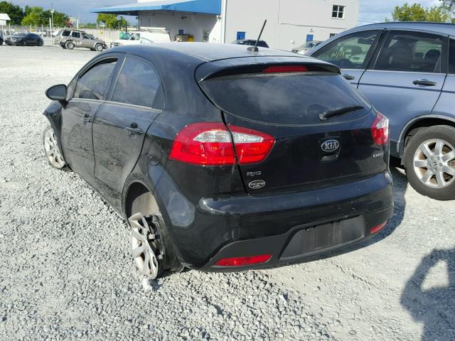 KNADN5A38D6304556 - 2013 KIA RIO EX BLACK photo 3