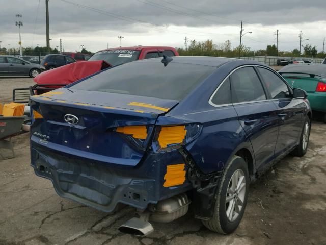 5NPE24AF1FH178344 - 2015 HYUNDAI SONATA SE BLUE photo 4