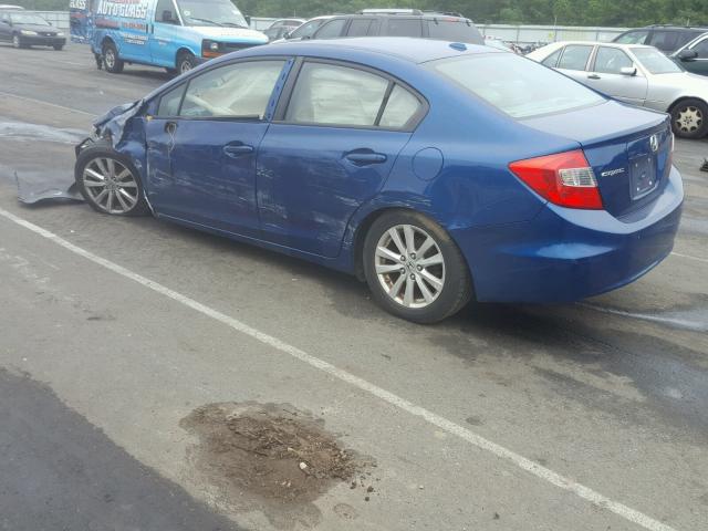 19XFB2F96CE316729 - 2012 HONDA CIVIC EXL 蓝色 照片 3