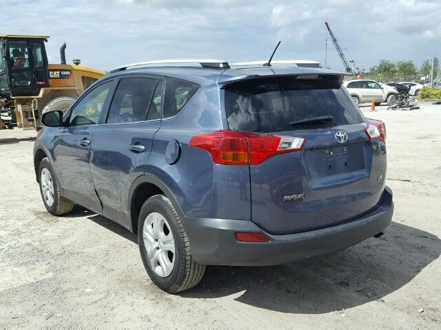 JTMZFREV6ED040338 - 2014 TOYOTA RAV4 LE BLACK photo 3