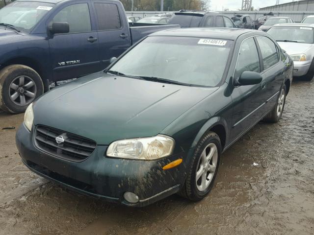 JN1CA31D4YT706723 - 2000 NISSAN MAXIMA GLE GREEN photo 2