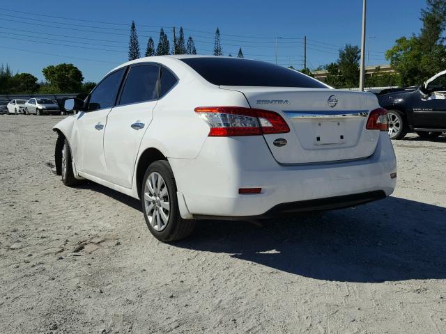 3N1AB7AP3FY284499 - 2015 NISSAN SENTRA WHITE photo 3