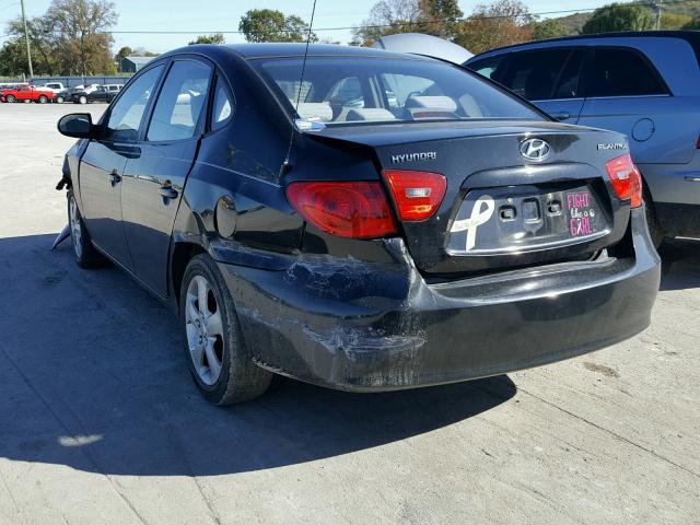 KMHDU46D57U120706 - 2007 HYUNDAI ELANTRA GL BLACK photo 3