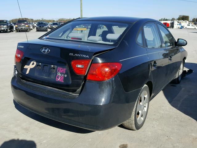 KMHDU46D57U120706 - 2007 HYUNDAI ELANTRA GL BLACK photo 4