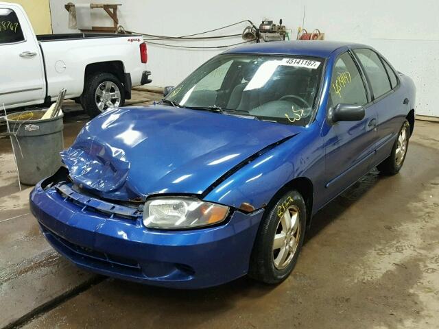 1G1JF52F537270900 - 2003 CHEVROLET CAVALIER L BLUE photo 2