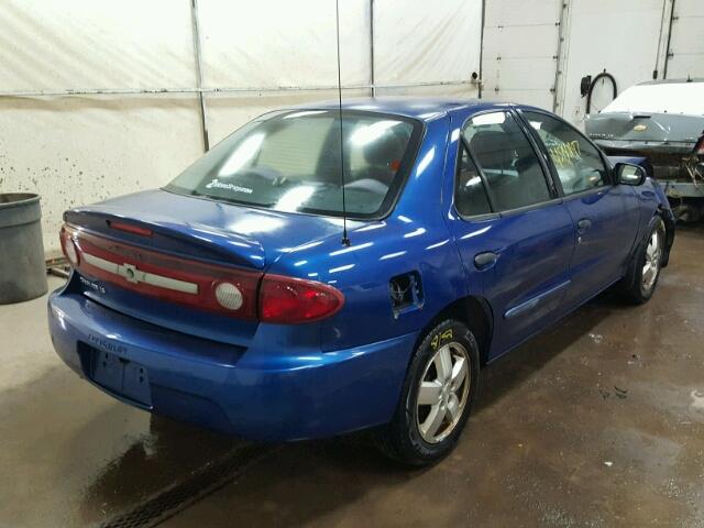 1G1JF52F537270900 - 2003 CHEVROLET CAVALIER L BLUE photo 4