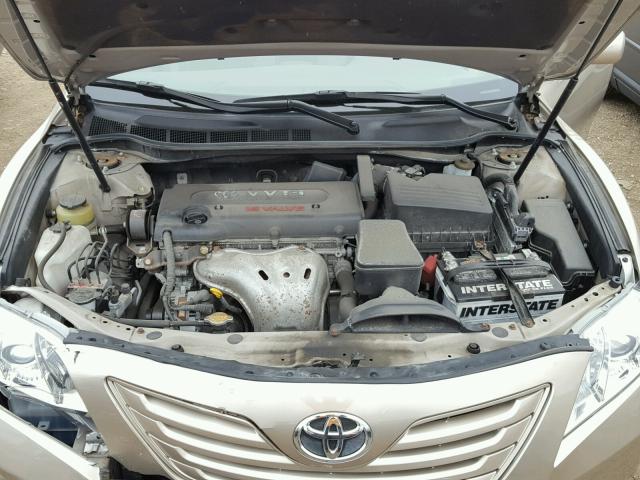 4T1BE46K97U595648 - 2007 TOYOTA CAMRY NEW GOLD photo 7