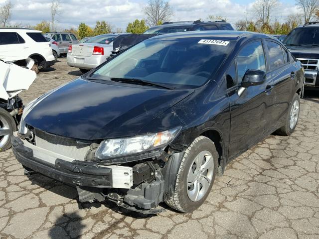 19XFB2F51DE094891 - 2013 HONDA CIVIC LX BLACK photo 2