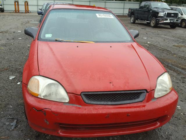 2HGEJ6443VH107034 - 1997 HONDA CIVIC DX RED photo 9