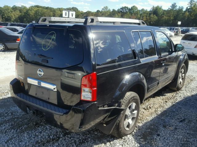 5N1AR18U85C702222 - 2005 NISSAN PATHFINDER BLACK photo 4