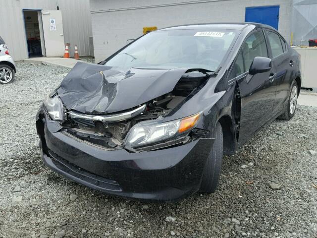 19XFB2F50CE037791 - 2012 HONDA CIVIC LX BLACK photo 2