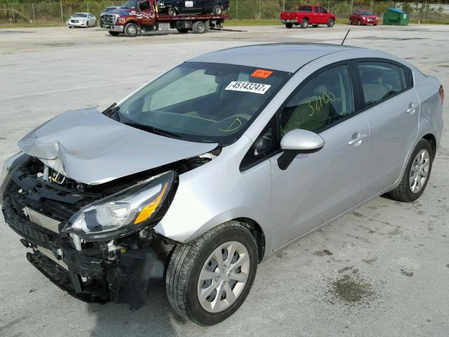 KNADM4A39G6604916 - 2016 KIA RIO LX SILVER photo 2