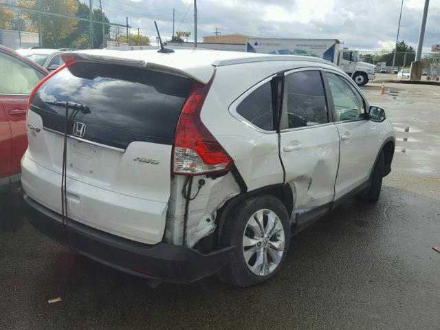 5J6RM4H72CL041215 - 2012 HONDA CR-V EXL WHITE photo 4