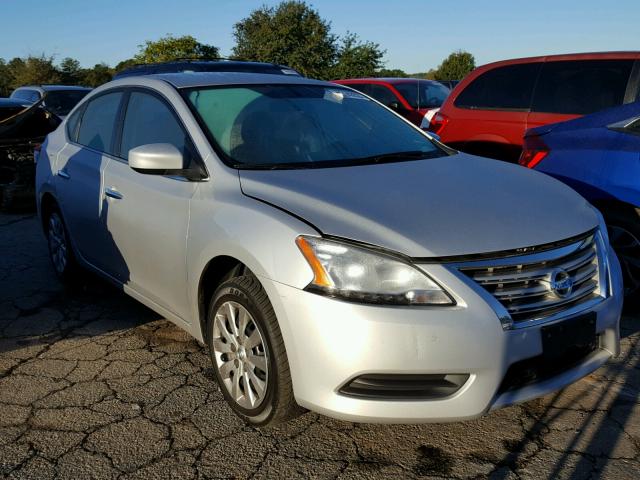 3N1AB7AP0DL731154 - 2013 NISSAN SENTRA S SILVER photo 1