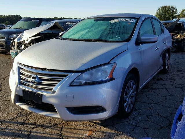 3N1AB7AP0DL731154 - 2013 NISSAN SENTRA S SILVER photo 2