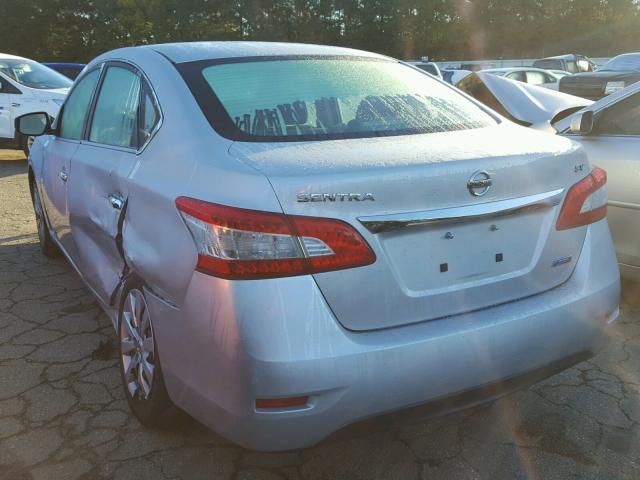 3N1AB7AP0DL731154 - 2013 NISSAN SENTRA S SILVER photo 3