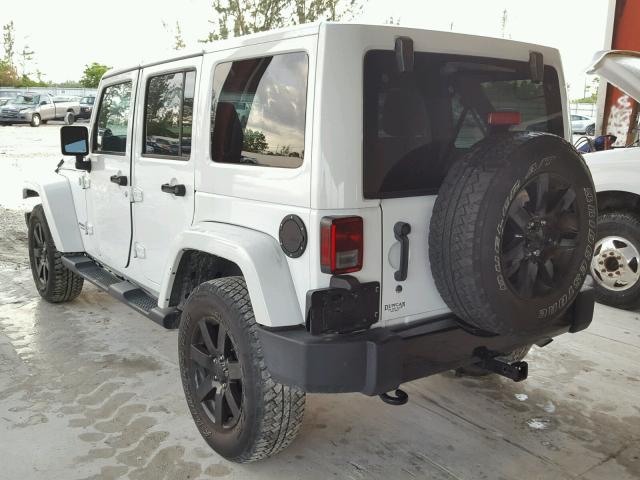 1C4BJWEG4EL292272 - 2014 JEEP WRANGLER U WHITE photo 3