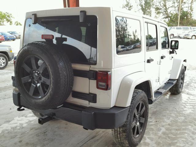 1C4BJWEG4EL292272 - 2014 JEEP WRANGLER U WHITE photo 4